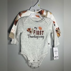 NWT My First Thanksgiving Onesies Size 3 Months